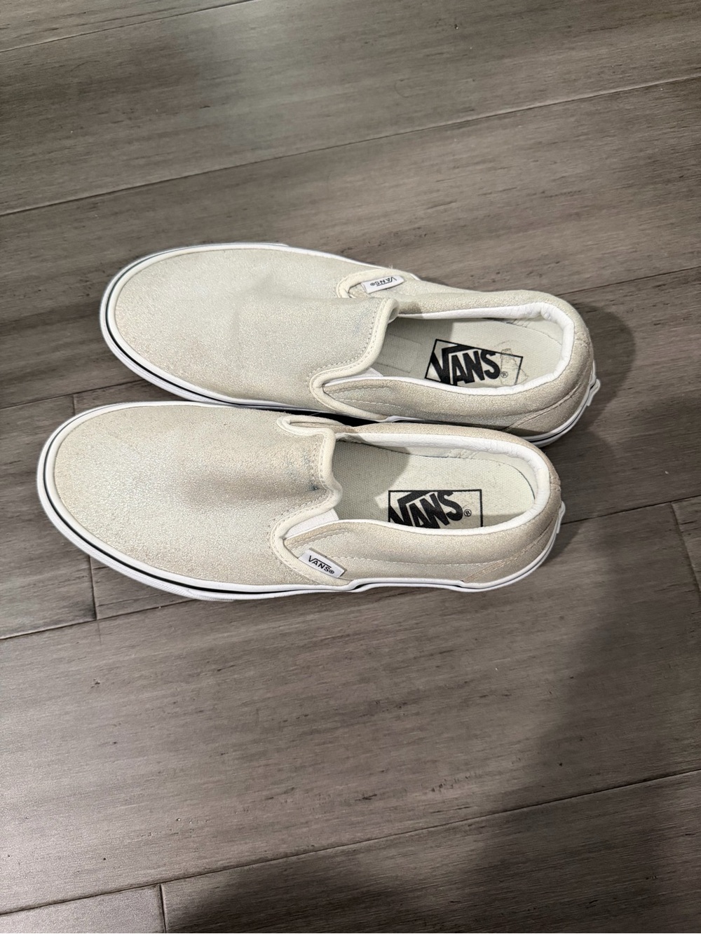 Vans Slip-On Sneakers in Light Beige/Cream